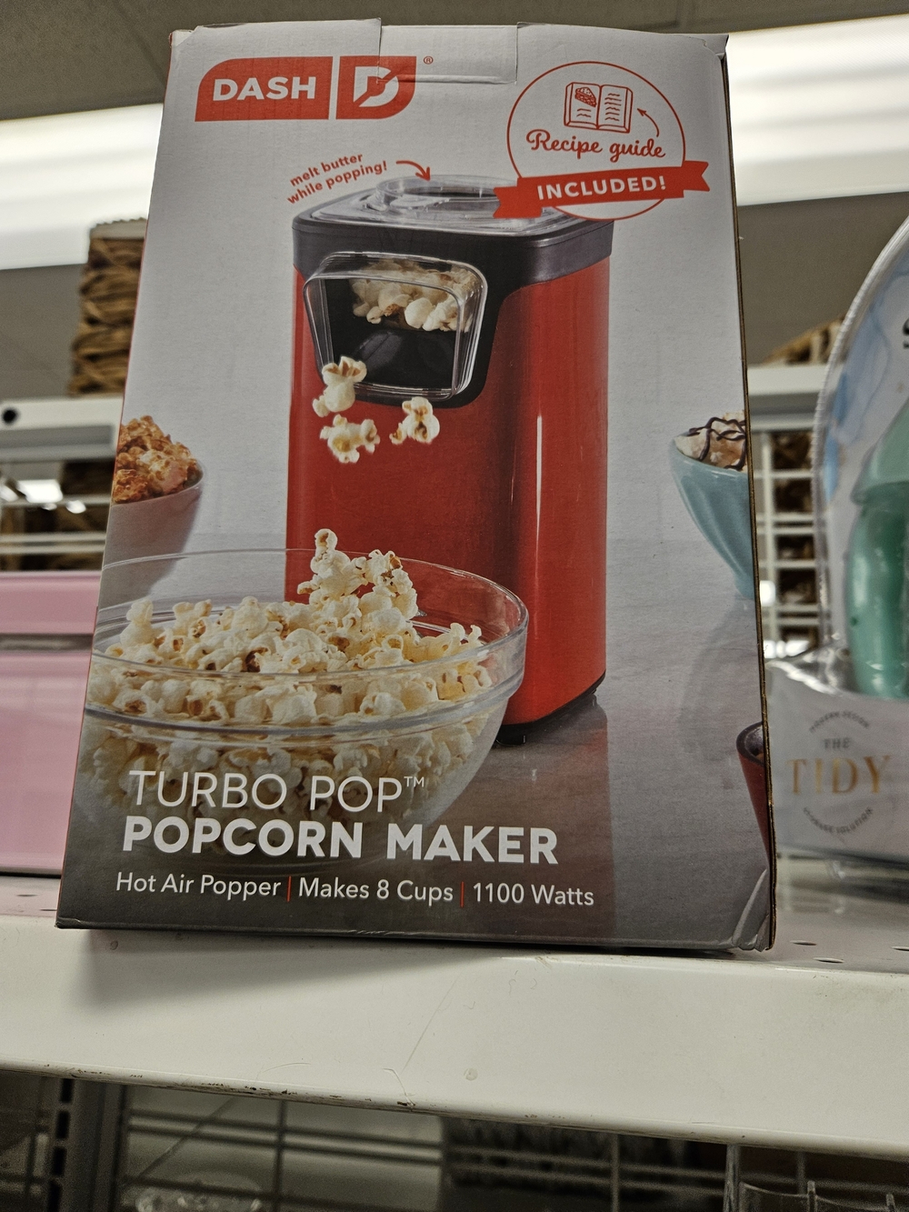 Ash Red Hot Air Popcorn Maker - Turbo Pop Style